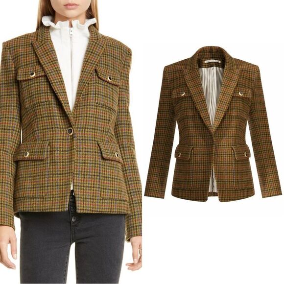 Veronica Beard Hamlin Plaid Wool Dickey Jacket - Picture 1 of 17